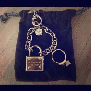Vintage MK Padlock toggle bracelet & Ring